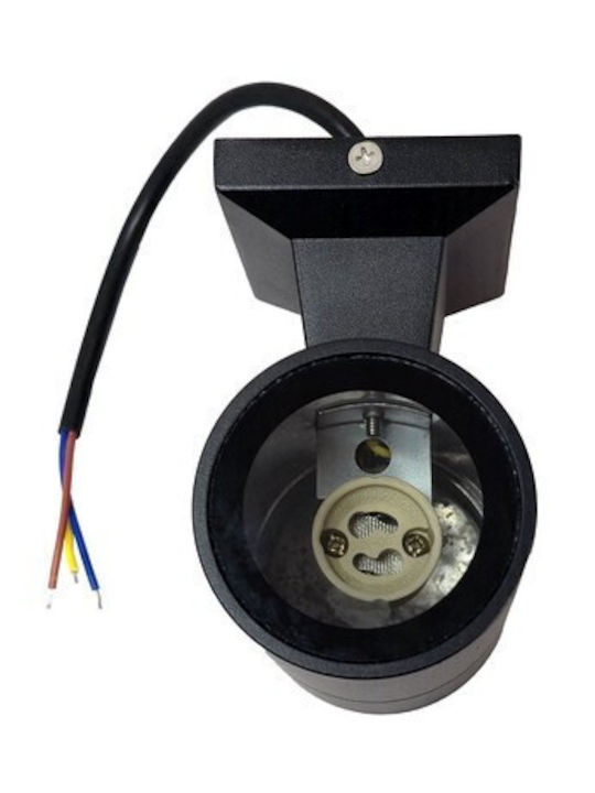 Powertech Επιτοίχιο Εξωτερικό Φωτιστικό GU10 IP65 6.5x6.5x12εκ.