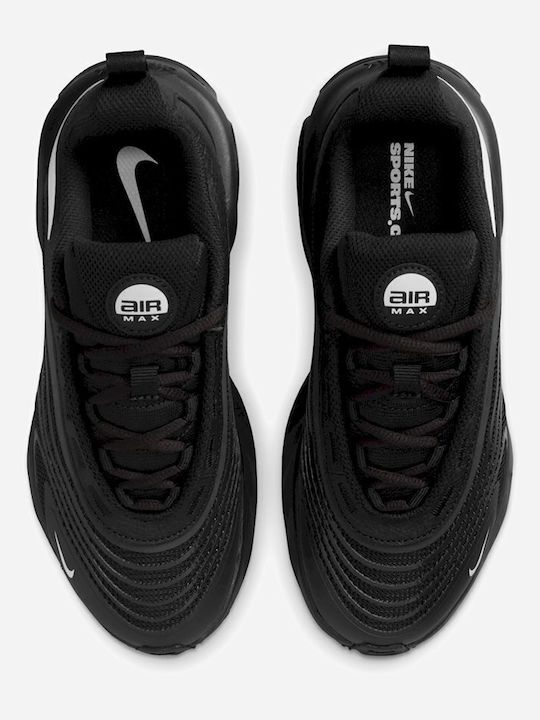 Air Max Fire Αθλητικά Παιδικά Παπούτσια Running με Κορδόνια Μαύρα