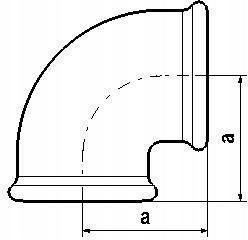 Schwarzer Rohrbogenarm 3/4 Zoll Dn20 90°
