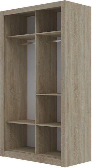Doppeltür Kleiderschrank Schieben Linea Sonoma 120x60x215cm