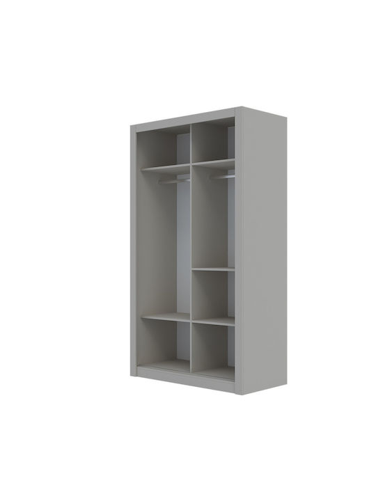 Linea Δίφυλλη Ντουλάπα Συρόμενη Cashmere 120x60x215cm