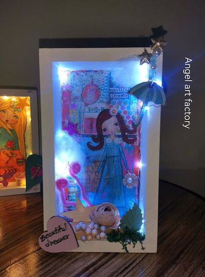 Χειροποίητο Ξύλινο 3d Παραμύθι "beautiful Dreamer"