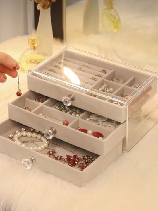 Roza Transparent Acrylic Jewellery Organiser Box Ld-1018 Roza Transparent Acrylic Jewellery Organiser Box Ld-1018