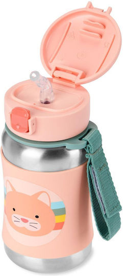 Skip Hop Kids Water Bottle Stainless Steel with Straw 350ml