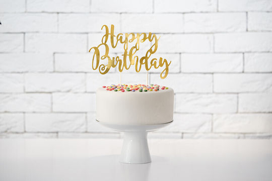 PartyDeco Happy Birthday Διακοσμητικό για Τούρτα 50τμχ