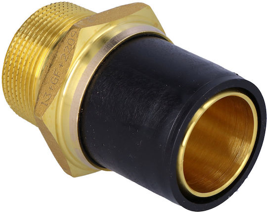 Pe-Brass Adapter Außengewinde Gz D50x1 1/2" Pe100 Sdr11 Pn10 Gas/Pn16 Wasserinstallation Elektrofusionskupplung Elektroreduzierung