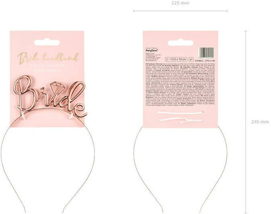PartyDeco PAROP5-019R Party Headband with Theme "Marriage" from Metallic OP5-019R