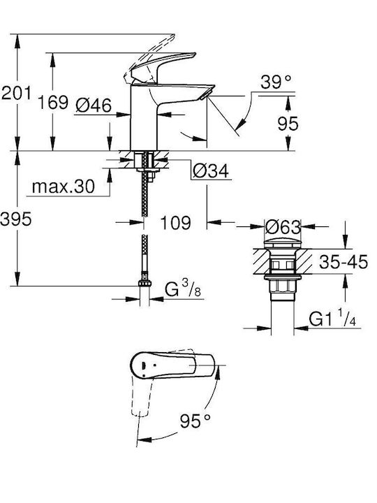 Grohe Миксер Смесител за мивка