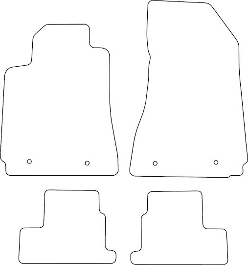 Set Covorașe Velur Potrivite Alfa Romeo Brera 2005-2010 Margine Albastră