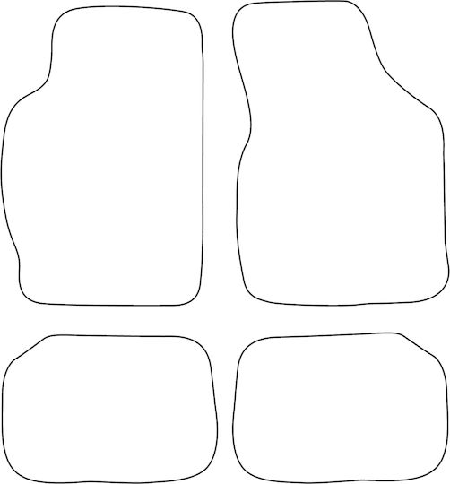Set Velour Mats Matching Kia Shuma 1997-2001 Blue Edging