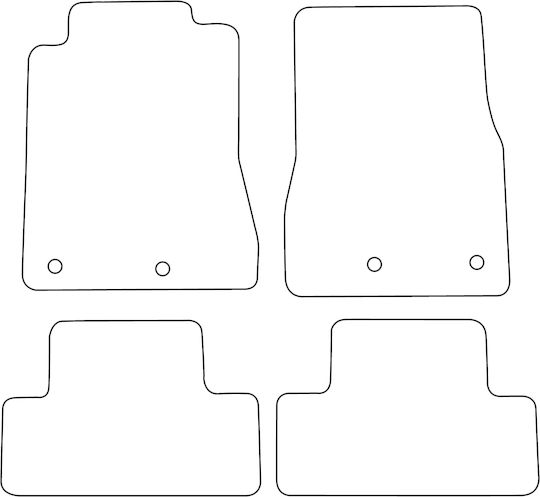 Set Covorașe Din Velur Potrivite Pentru Ford Mustang V Lift 2011-2014 Cu Margine Albastră