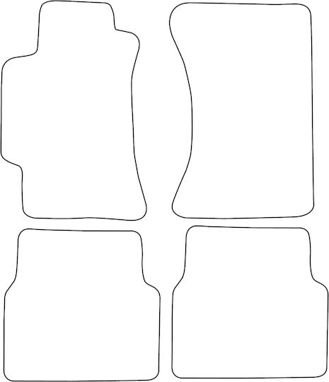 Set Velour Mats Matching Subaru Impreza Ii Gd 2000-2007 Black Edging
