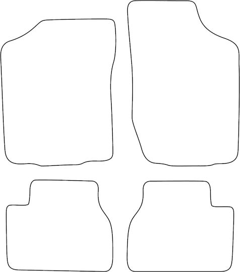 Set Velour Mats Matching Nissan Micra I K10 1982-1992 Blue Edging