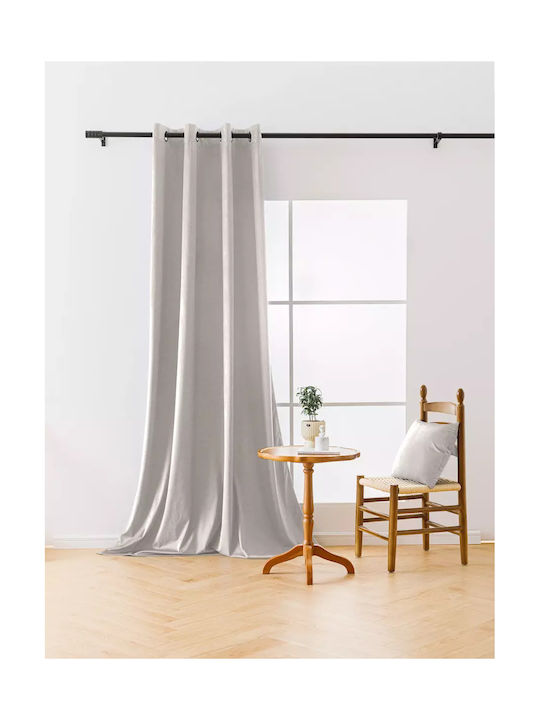 Cotton Market Vorhang Verdunkelung mit Grommet Weiß 140x250cm
