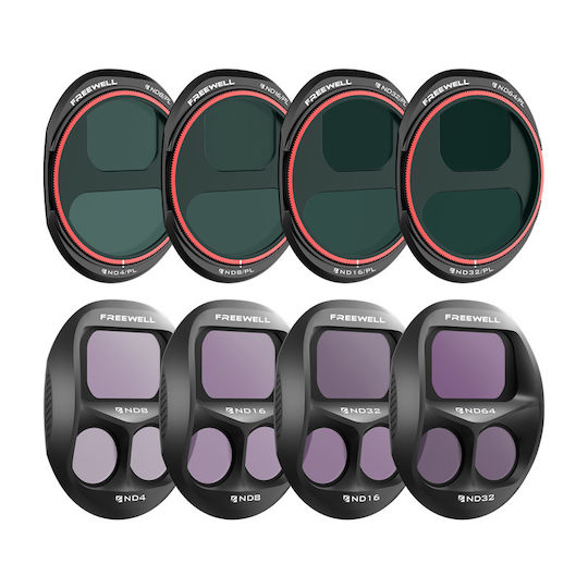 Freewell 4 Pro ΝD / ND/PL Σετ Φίλτρα Φακών για DJI Mavic 8τμχ