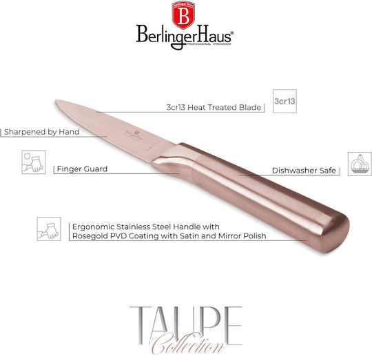 Berlinger Haus Rose Μαχαίρι Ξεφλουδίσματος από Ανοξείδωτο Ατσάλι 9.5cm