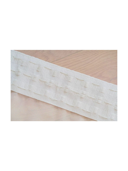 Cotton Market Curtain with Pencil Pleat White 200x250cm