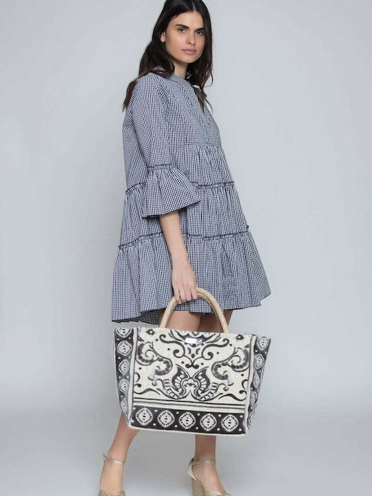 Knitted Women's Tote Bag Grey