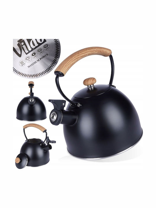 Vilde Βραστήρας με Κούπα Ανοξείδωτος Μαύρη 2500ml