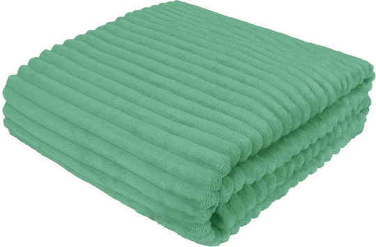 Cotton Market Blanket Fleece Single 170x210cm Pistachio