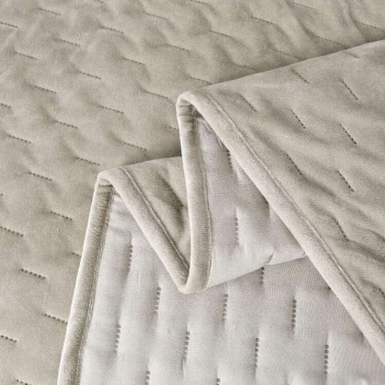 Cotton Market Одеяло Пике Двойно 220x200см Светлосиво