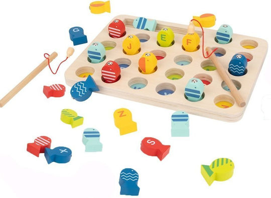 Tooky Toys Fishing Toy Fishing Game made of Wood for 36++ Months