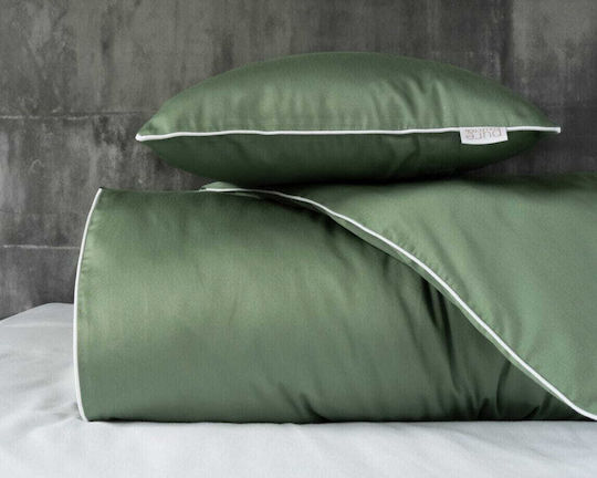 Detexpol Set Huse Pentru Pilote 100% Bumbac 140x200cm Simplă Cu Față De Pernă Verde