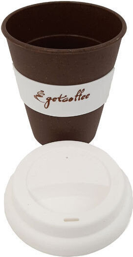 Getcoffee Ποτήρι από Γυαλί σε Καφέ Χρώμα 350ml