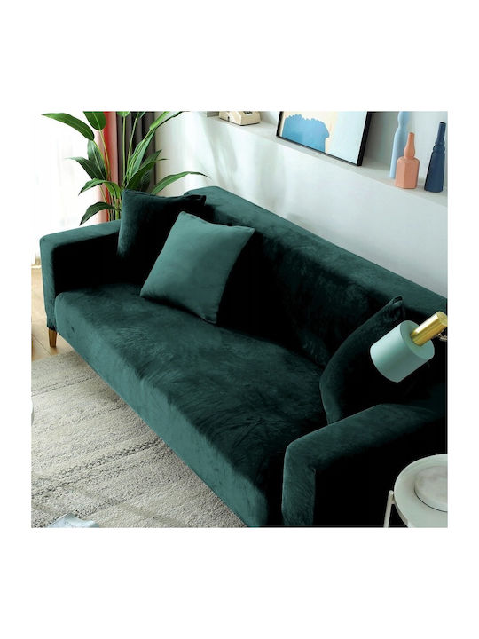 Ubieramy Meble Ελαστικό Κάλυμμα Διθέσιου Καναπέ Bottle Green