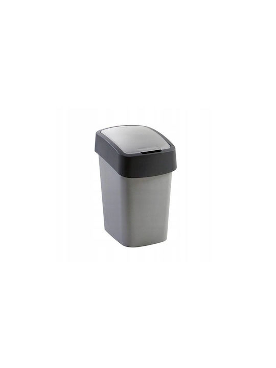Curver Pacific Flip Waste Bin Waste Plastic Charcoal-Silver 45lt 1pcs