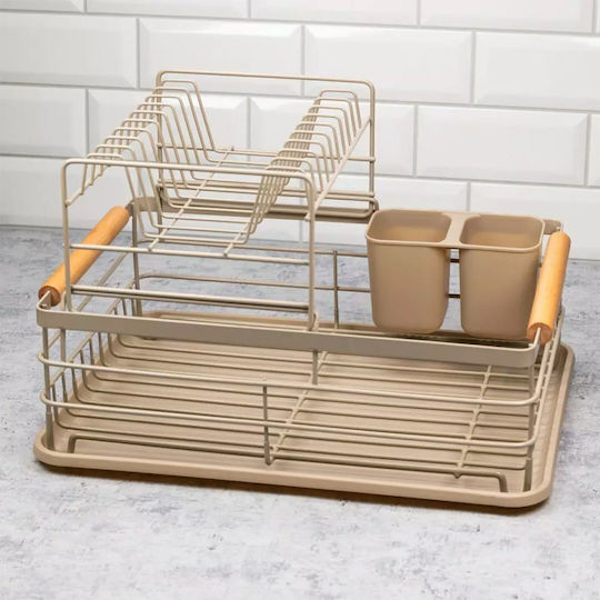 KING Hoff Metallisches Beige Spülbeckenablauf 43x32x27cm