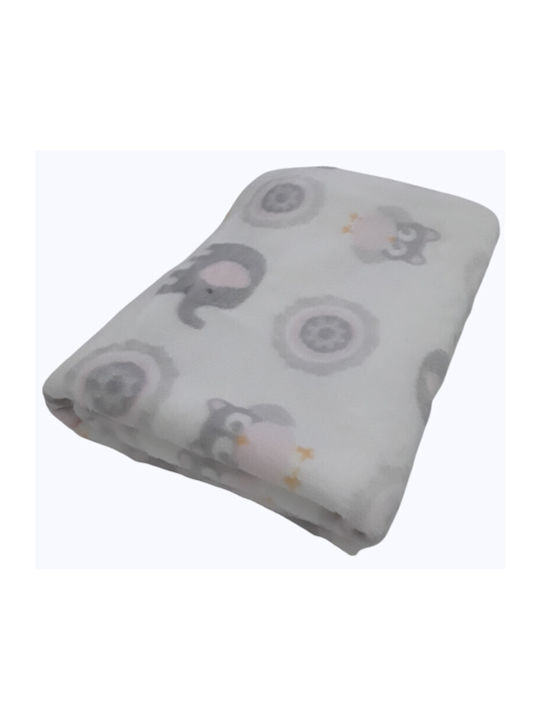 Kikka Boo Babydecke Wickeltücher für Kinderzimmer Eulen Elefant 80x70cm