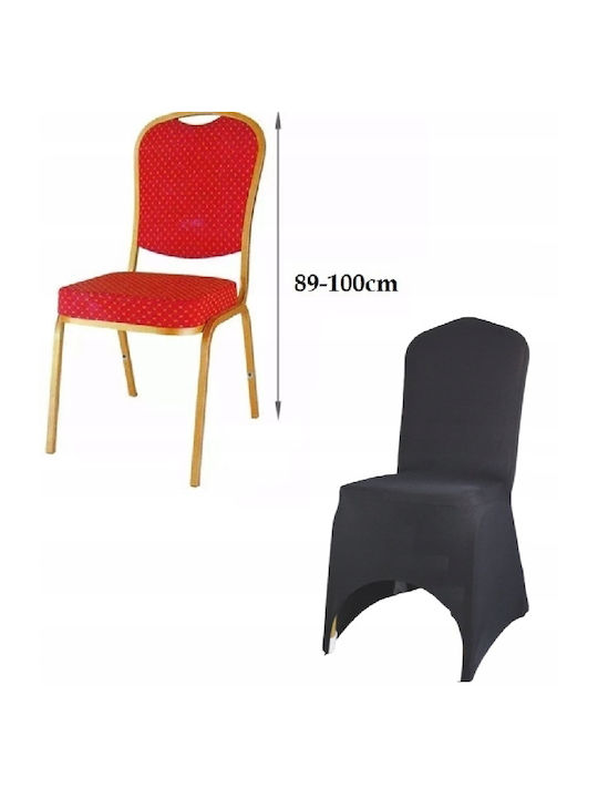 Meble odNowa Elastische Abdeckung für Stuhl Black 100εκ. 1Stück