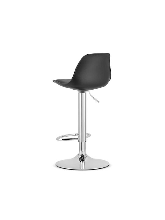 Σκαμπό Μπαρ με Ρυθμιζόμενο Ύψος Black 2τμχ 43x37x38εκ.