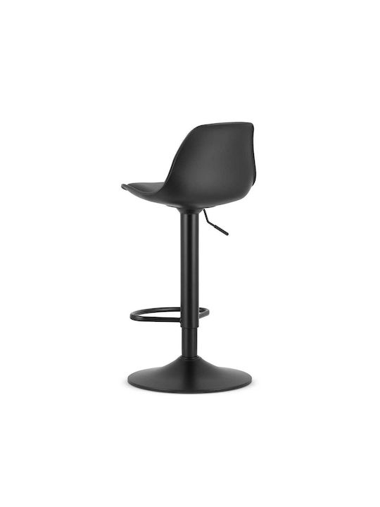 Stool Bar with Adjustable Height Black 2pcs 43x37x38cm