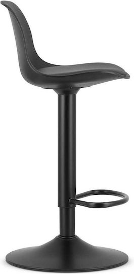 Stool Bar with Adjustable Height Black 35x37x47cm