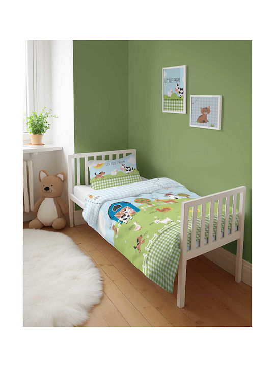 Detexpol Baby Duvet Cover Set With Pillowcase Green 100x135cm