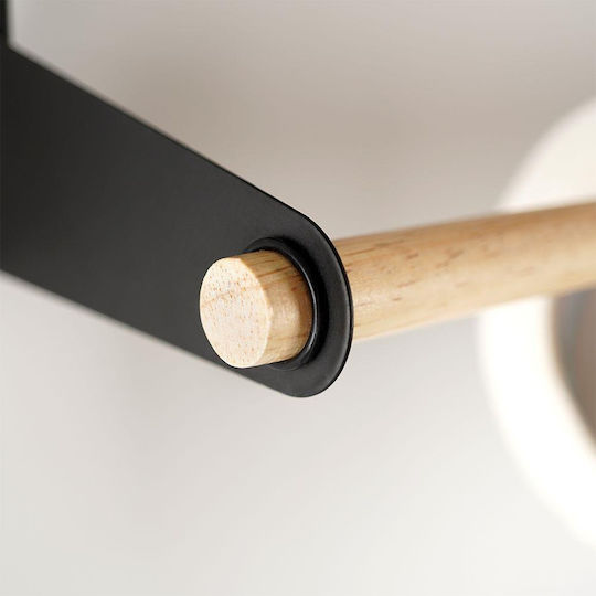 Vilde Wooden Paper Towel Holder Black 32x10x18cm 229060