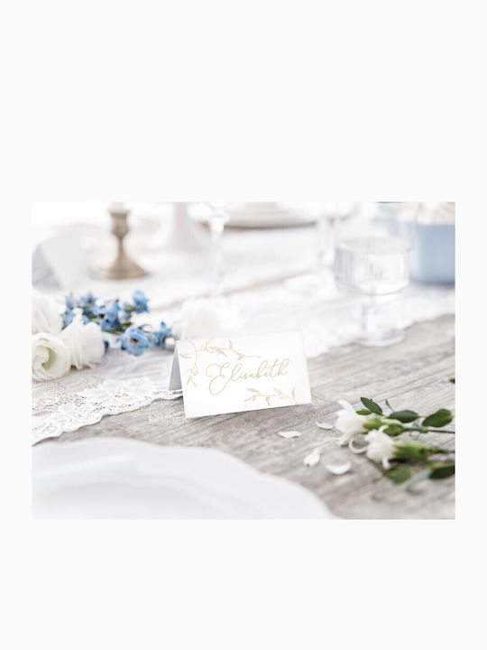 Table Place Cards Branches Gold 9.5x5.5cm 1 Pack 10 Pieces