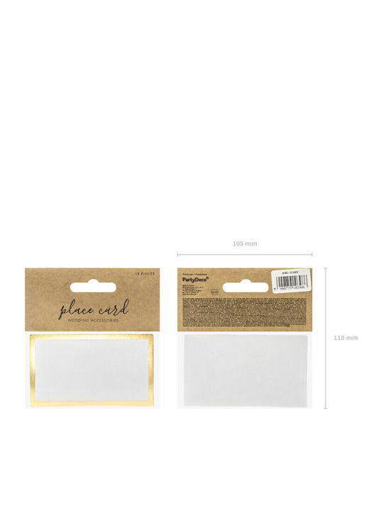 Rama Pentru Carduri De Masă Aurie 9.5x5.5cm 1 Pachet 10 Bucăți