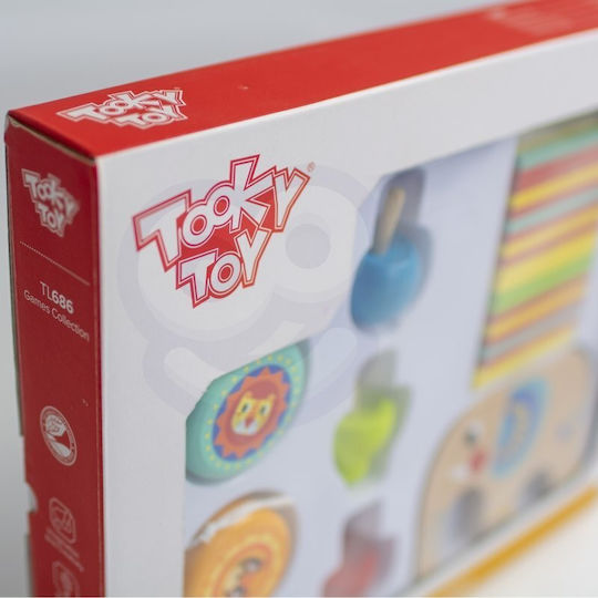 Tooky Toys Wooden Fishing Game Elephant for 3+ Years (Miscellaneous Designs)
