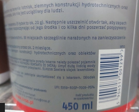 Bros Отблъскващ прах Котки 450мл