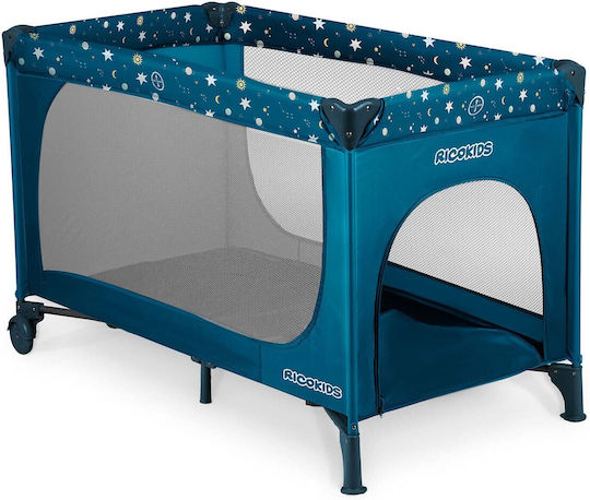 Ricokids Παρκοκρέβατο με Στρώμα Navy Μπλε 65x125cm