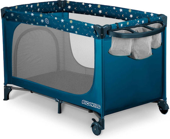 Ricokids Παρκοκρέβατο με Στρώμα Navy Μπλε 65x125cm