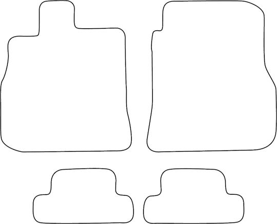 Set Velour Mats Fitting Mitsubishi Eclipse Iv 2006-2011 Black Edging