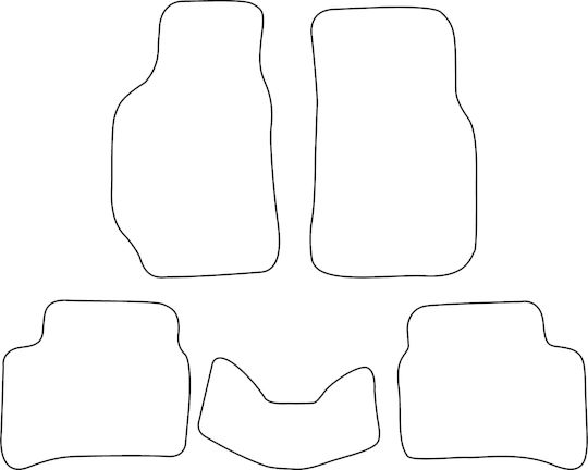 Set Covorașe Auto Velur Potrivite Toyota Celica 1989-1993 Margine Albastră
