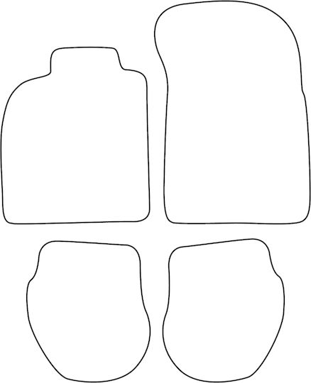 Set Velour Mats Fitting Porsche 911 Type 964 1989-1993 Red Edging