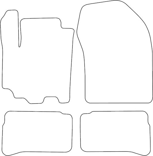 Set Velour Car Mats Matching Suzuki Vitara II 2018 Lift Black Raised Sides