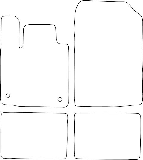 Veloursmatten Set Für Renault Twingo Ii 2007-2014 Rote Kante