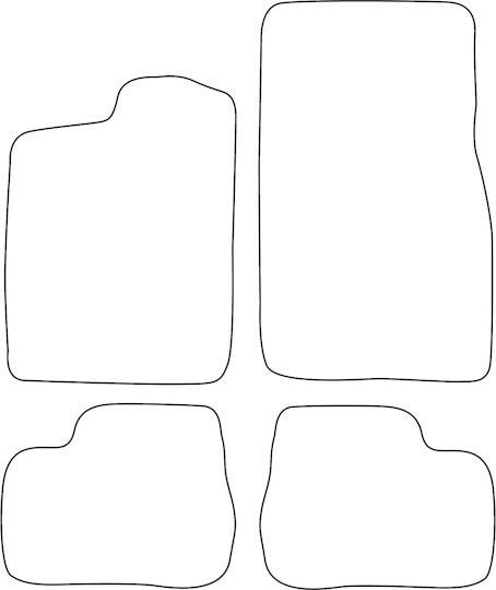 Set Veloursmatten passend für Opel Vectra I A 1988-1995 Blaue Kante